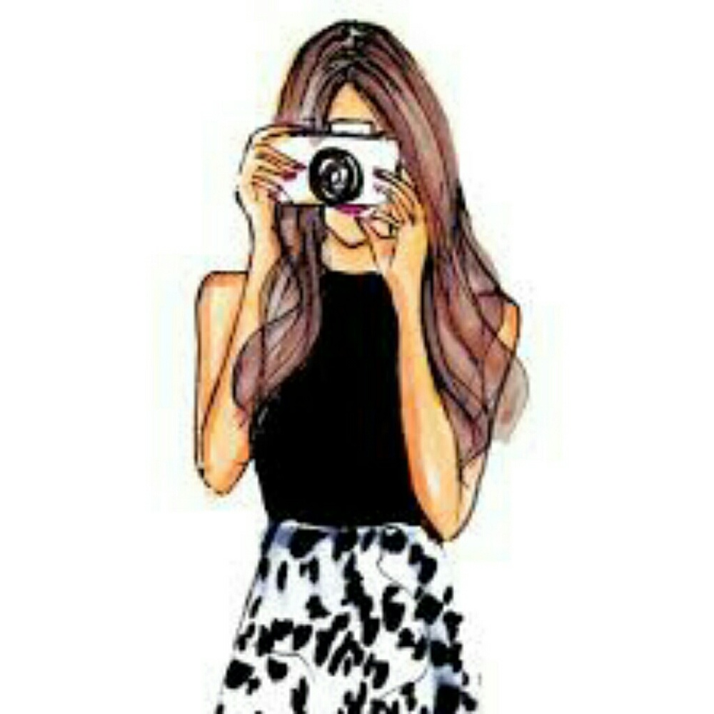 Cute lady with a digital camera